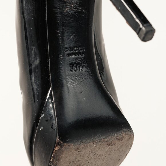Gucci Nero Vernice Crystal Square-Toe Platform Pumps - Picture 5 of 10